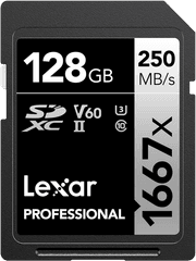 Tarjeta SD Lexar 128GB V60 UHS-II